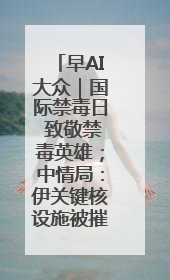 早AI大众｜国际禁毒日 致敬禁毒英雄；中情局：伊关键核设施被摧毁