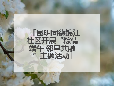 昆明同德锦江社区开展“粽情端午 邻里共融”主题活动