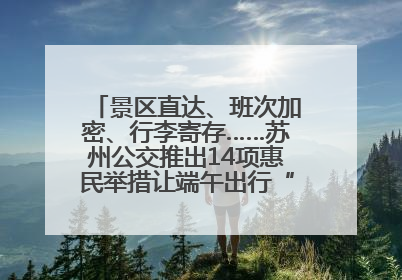 景区直达、班次加密、行李寄存……苏州公交推出14项惠民举措让端午出行“路路顺”