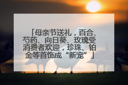 母亲节送礼，百合、芍药、向日葵、玫瑰受消费者欢迎，珍珠、铂金等首饰成“新宠”