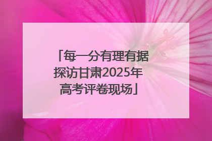每一分有理有据 探访甘肃2025年高考评卷现场