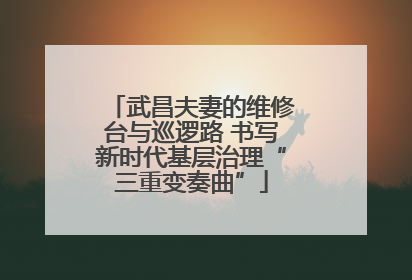 武昌夫妻的维修台与巡逻路 书写新时代基层治理“三重变奏曲”