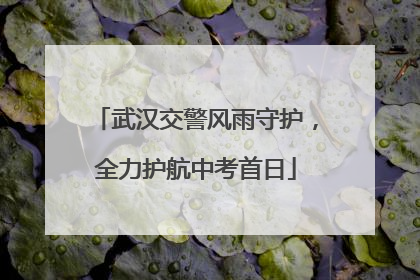 武汉交警风雨守护，全力护航中考首日