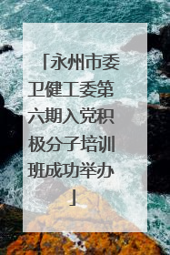 永州市委卫健工委第六期入党积极分子培训班成功举办