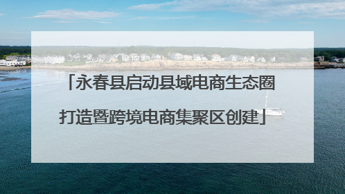 永春县启动县域电商生态圈打造暨跨境电商集聚区创建