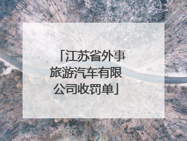 江苏省外事旅游汽车有限公司收罚单