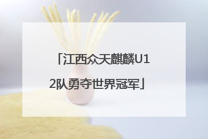 江西众天麒麟U12队勇夺世界冠军