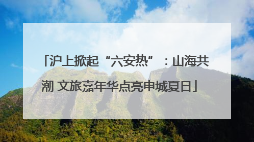 沪上掀起“六安热”：山海共潮 文旅嘉年华点亮申城夏日