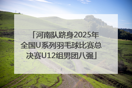 河南队跻身2025年全国U系列羽毛球比赛总决赛U12组男团八强