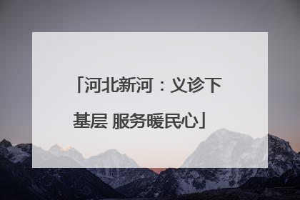 河北新河：义诊下基层 服务暖民心