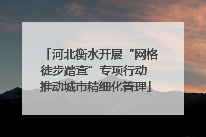 河北衡水开展“网格徒步踏查”专项行动 推动城市精细化管理