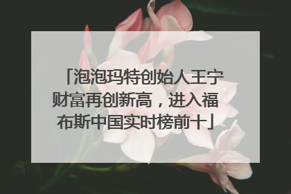 泡泡玛特创始人王宁财富再创新高，进入福布斯中国实时榜前十