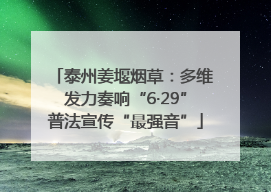 泰州姜堰烟草：多维发力奏响“6·29”普法宣传“最强音”