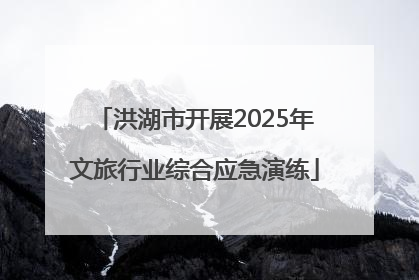 洪湖市开展2025年文旅行业综合应急演练