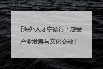 海外人才宁德行：感受产业发展与文化交融