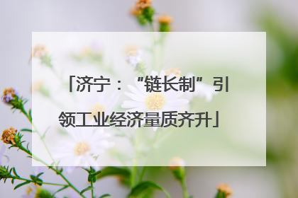 济宁：“链长制”引领工业经济量质齐升