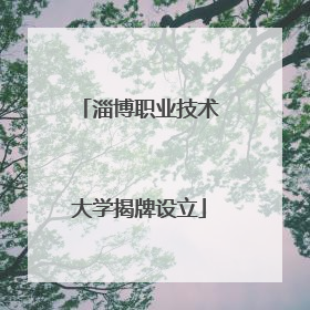 淄博职业技术大学揭牌设立