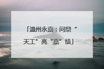温州永嘉：问鼎“天工”亮“嘉”绩