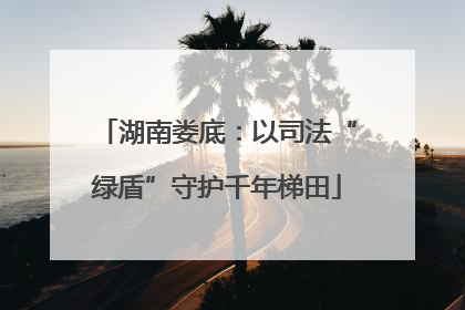 湖南娄底：以司法“绿盾”守护千年梯田