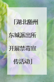 湖北随州东城派出所开展禁毒宣传活动