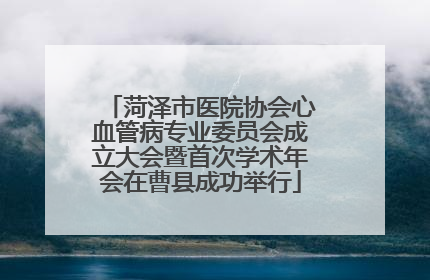 菏泽市医院协会心血管病专业委员会成立大会暨首次学术年会在曹县成功举行
