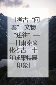 考古“问秦” 文物“述往”——甘肃秦文化考古二十年成果特展印象