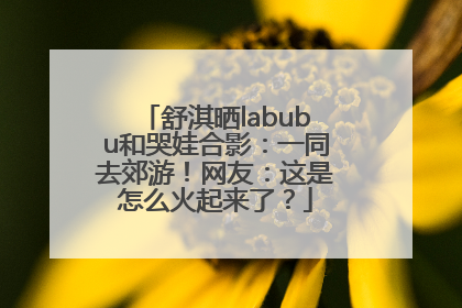 舒淇晒labubu和哭娃合影：一同去郊游！网友：这是怎么火起来了？
