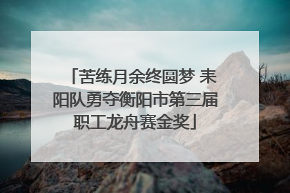 苦练月余终圆梦 耒阳队勇夺衡阳市第三届职工龙舟赛金奖