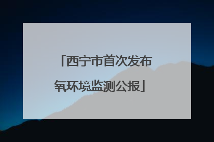 西宁市首次发布氧环境监测公报