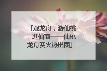 观龙舟，游仙桃，逛仙商——仙桃龙舟赛火热出圈