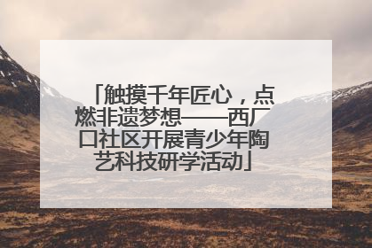 触摸千年匠心，点燃非遗梦想——西厂口社区开展青少年陶艺科技研学活动