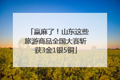 赢麻了！山东这些旅游商品全国大赛斩获3金1银5铜
