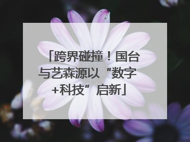 跨界碰撞！国台与艺森源以“数字+科技”启新