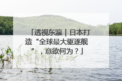 透视东瀛｜日本打造“全球最大驱逐舰”，意欲何为？