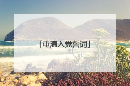 重温入党誓词