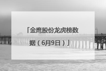 金鹰股份龙虎榜数据（6月9日）