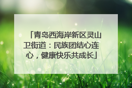 青岛西海岸新区灵山卫街道：民族团结心连心，健康快乐共成长