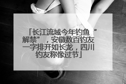长江流域今年钓鱼“解禁”，安徽数百钓友一字排开如长龙，四川钓友称像过节