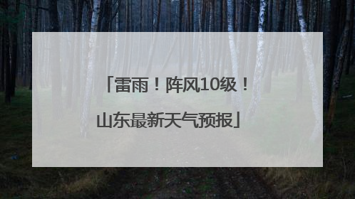 雷雨！阵风10级！山东最新天气预报