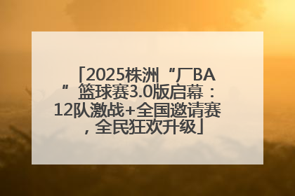 2025株洲“厂BA”篮球赛3.0版启幕：12队激战+全国邀请赛，全民狂欢升级