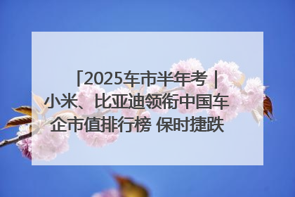 2025车市半年考｜小米、比亚迪领衔中国车企市值排行榜 保时捷跌出全球TOP10
