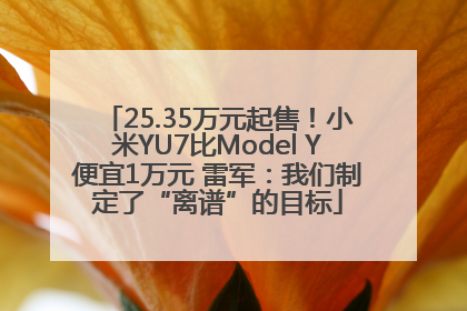 25.35万元起售！小米YU7比Model Y便宜1万元 雷军：我们制定了“离谱”的目标