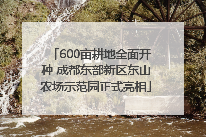 600亩耕地全面开种 成都东部新区东山农场示范园正式亮相