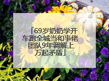 69岁奶奶学开车跑全城当和事佬 团队9年调解上万起矛盾